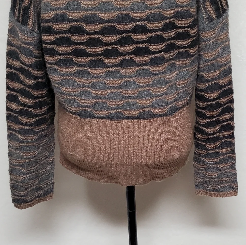 VINTAGE Y2K Jones New York Wool Mohair Multi-Knit Batwing Turtleneck Sweater XL